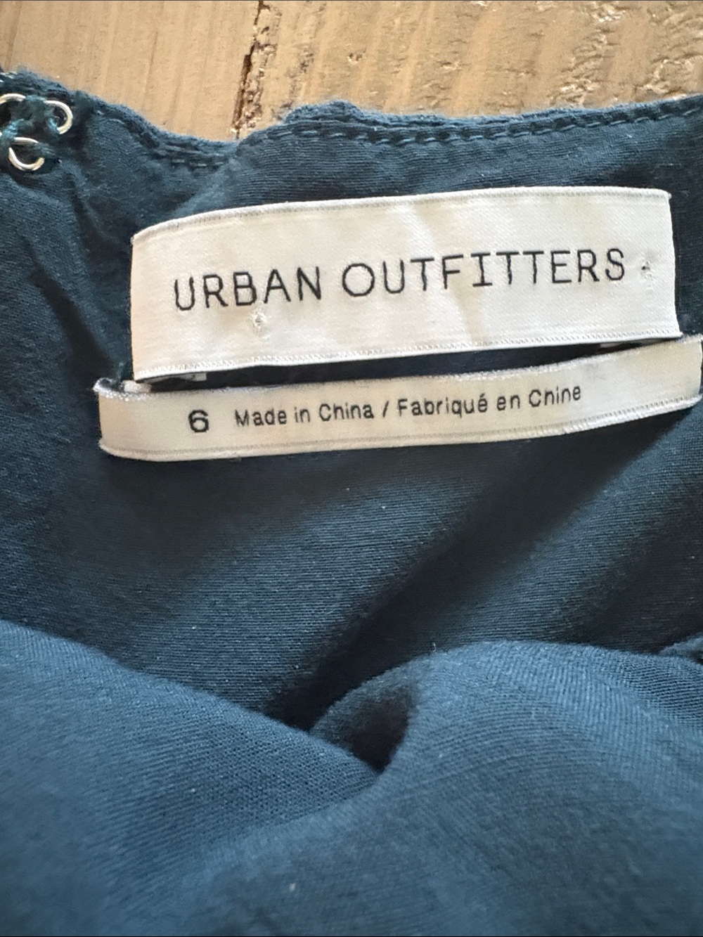Urban Outfitters Deep Teal Spaghetti-Strap Mini Dress with Side Buttons - Picture 2 of 6